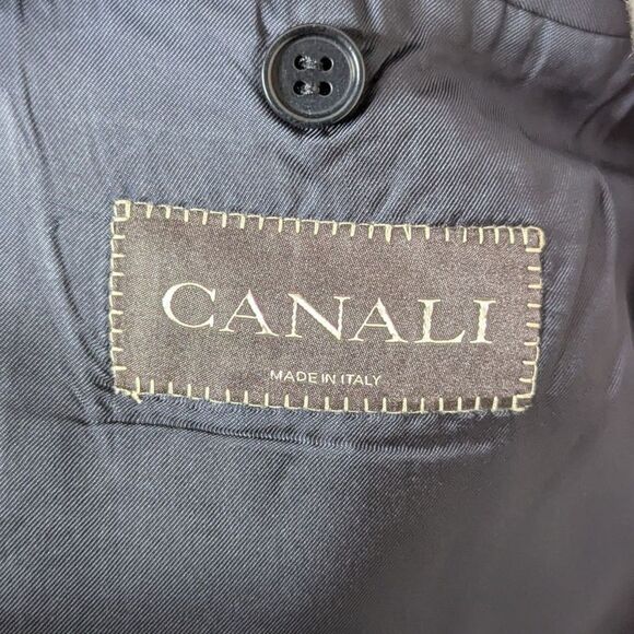 Canali Boyds Size 42R ? Black Italian Designer Blazer Sport Coat Normcore FLAWS - Picture 14 of 14